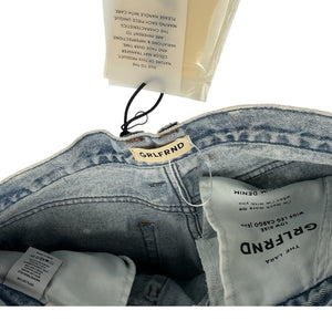 Grlfrnd Utility Blue Lara Cargo Denim Jeans Size 26
