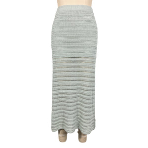 A.L.C. Open Knit Pale Mint Midi Skirt Size XS