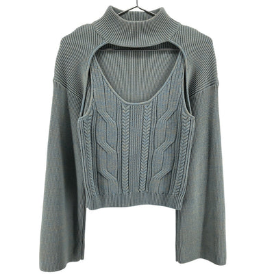 Simkhai Ribbed Baltic Marsh Nicole Sweater Size L