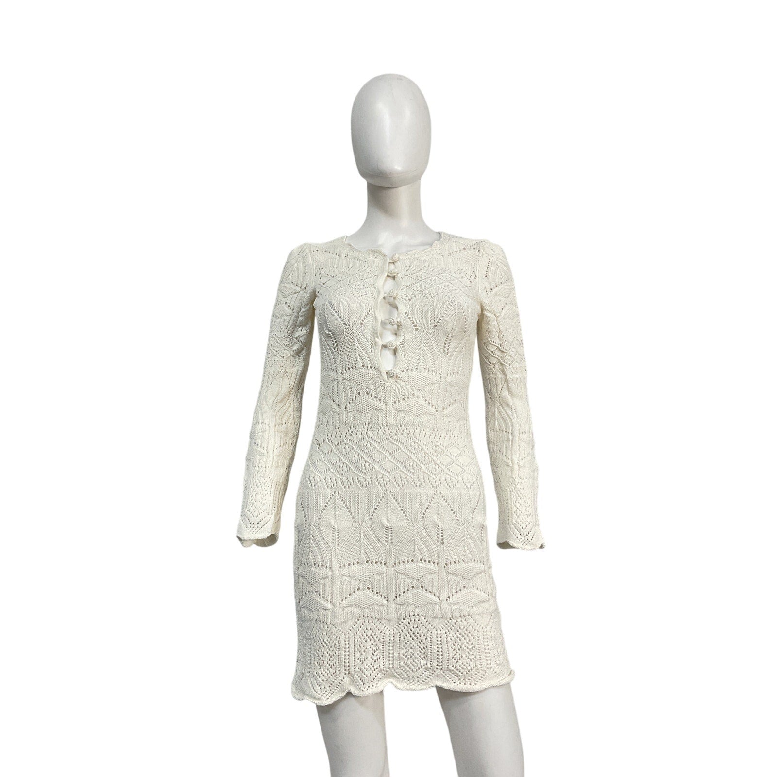 House Of Harlow 1960 X Revolve 'Raylen' Cream Viscose Mini Dress Size M
