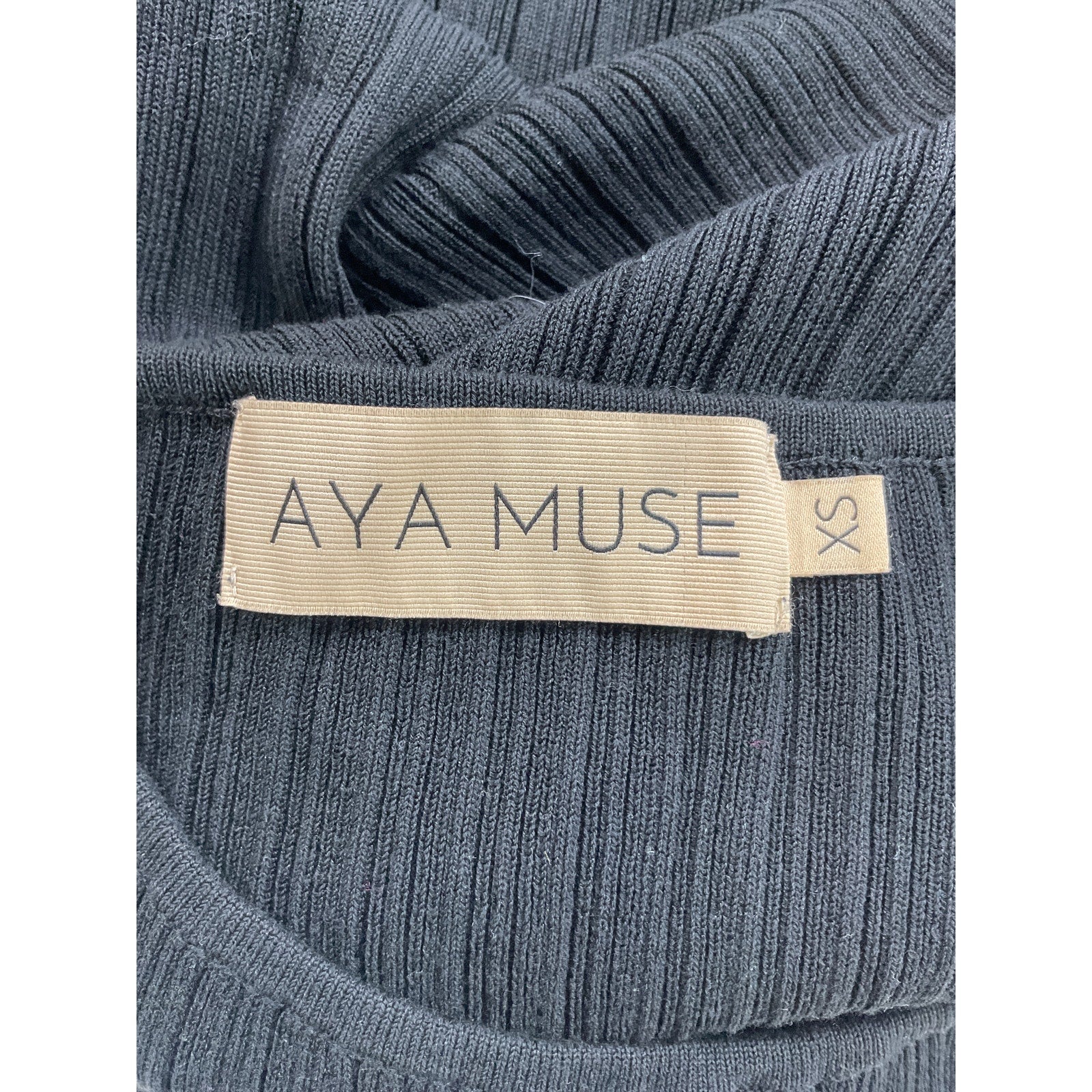 Aya Muse 'Sapodilla' Black Midi Skirt Size XS