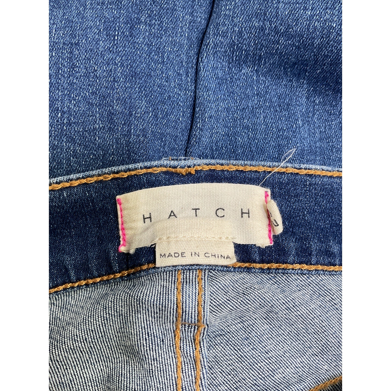 Hatch 'The Slim' Blue Cotton Maternity Jean Size 25