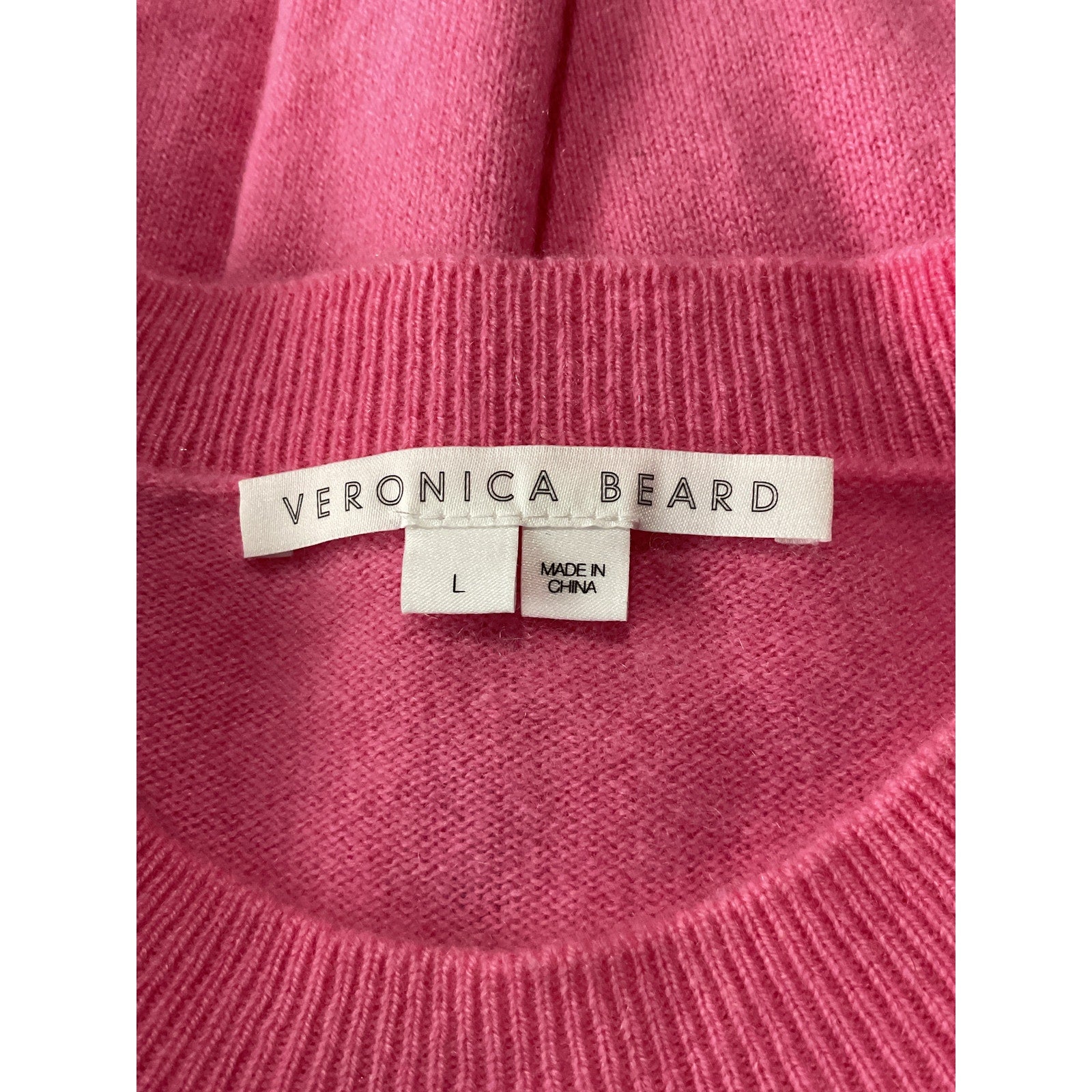 Veronica Beard 'Nelia' Pink Cashmere Pullover Sweater Size L