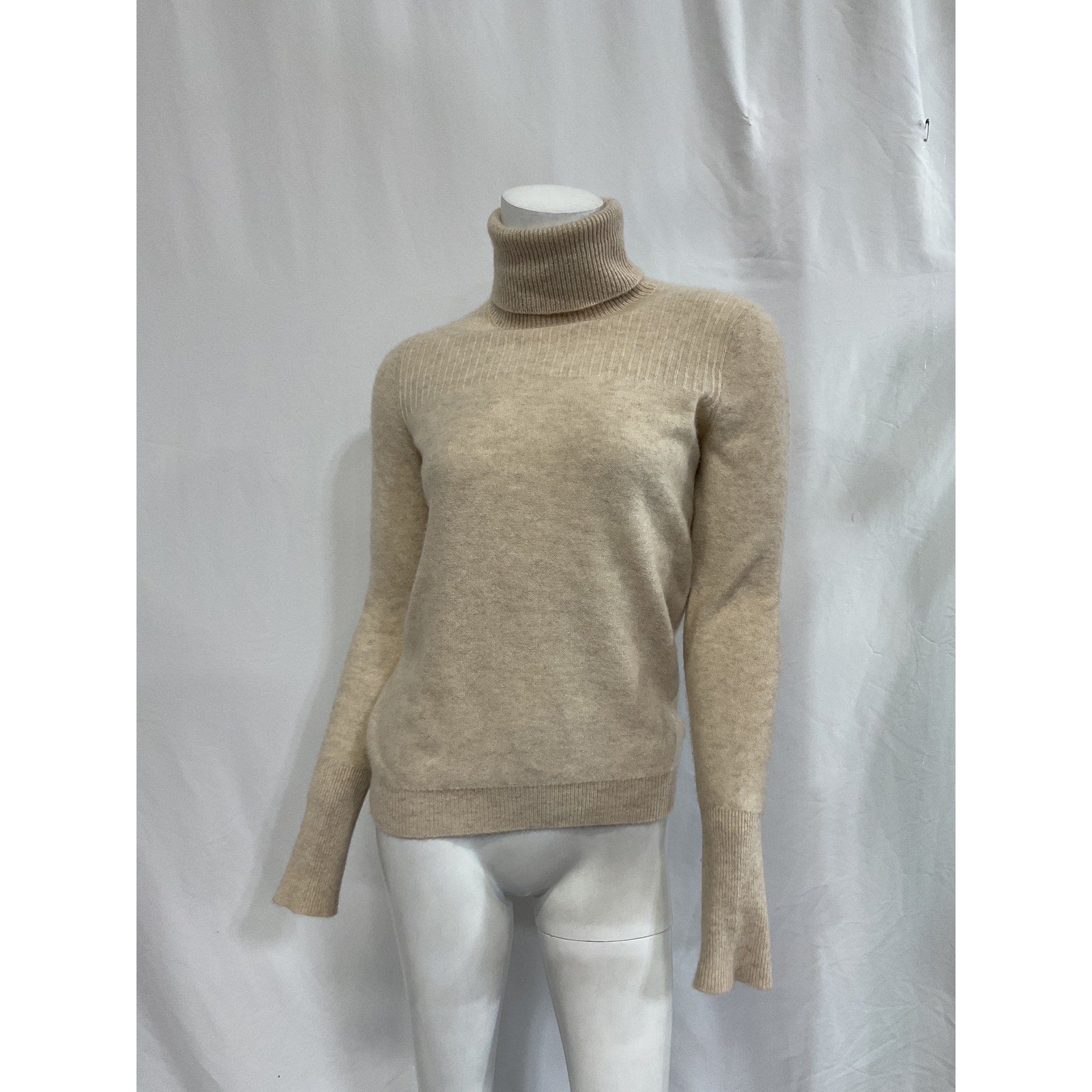 Veronica Beard 'Kressy' White Cashmere Turtleneck Sweater Size XS