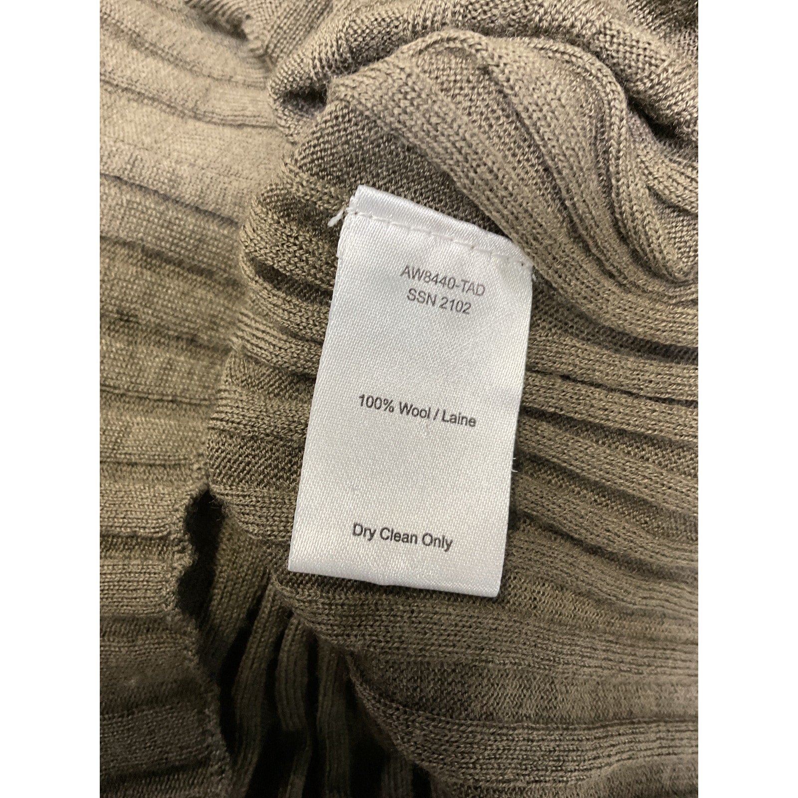 Atm Anthony 'Thomas Melillo' Green  Cropped Ribbed Wool Sweater Size S