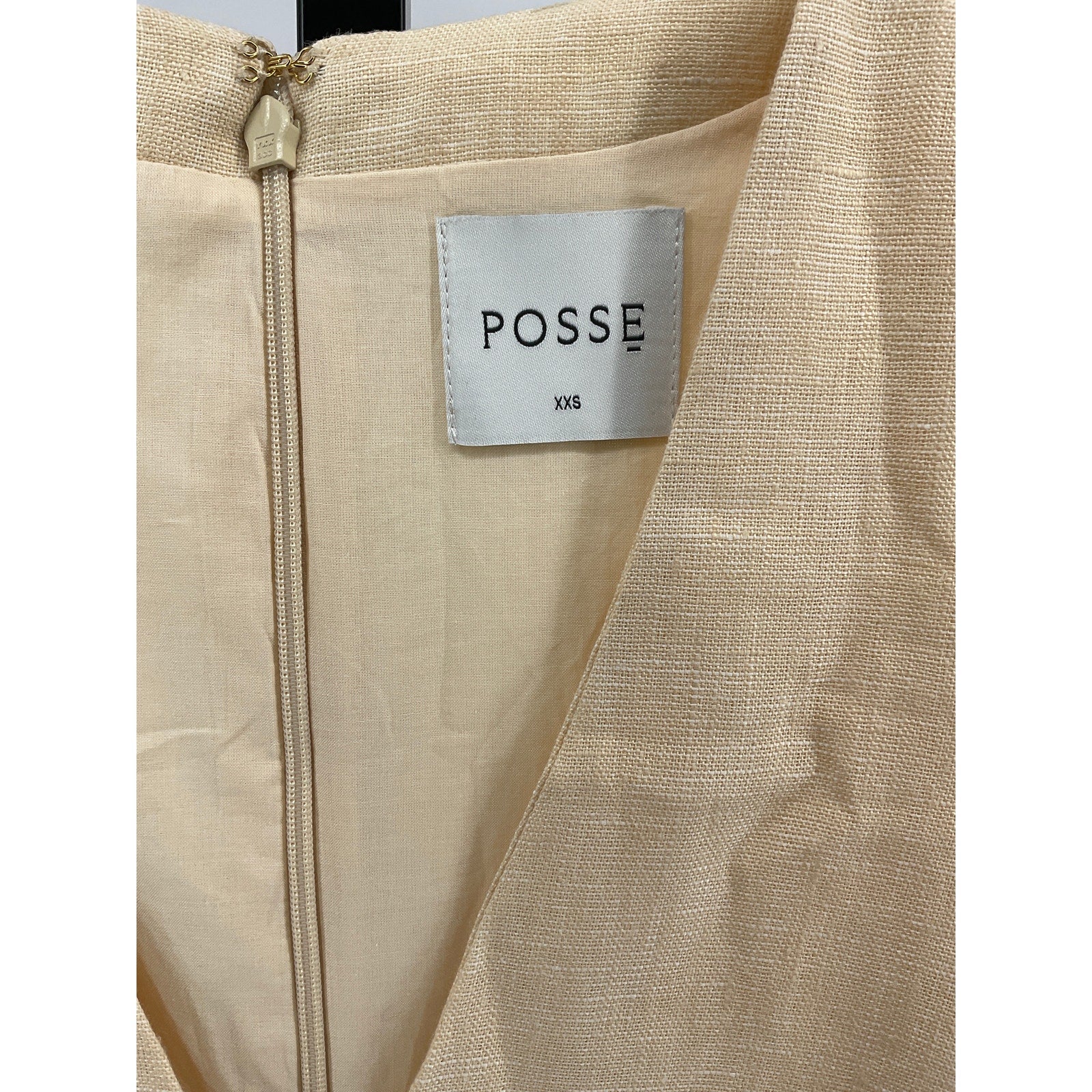Posse 'Essie' Yellow Linen Kaftan Dress Size XXS
