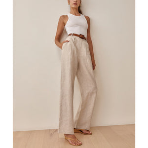 Reformation 'Vesta' Tan Pant Size 4