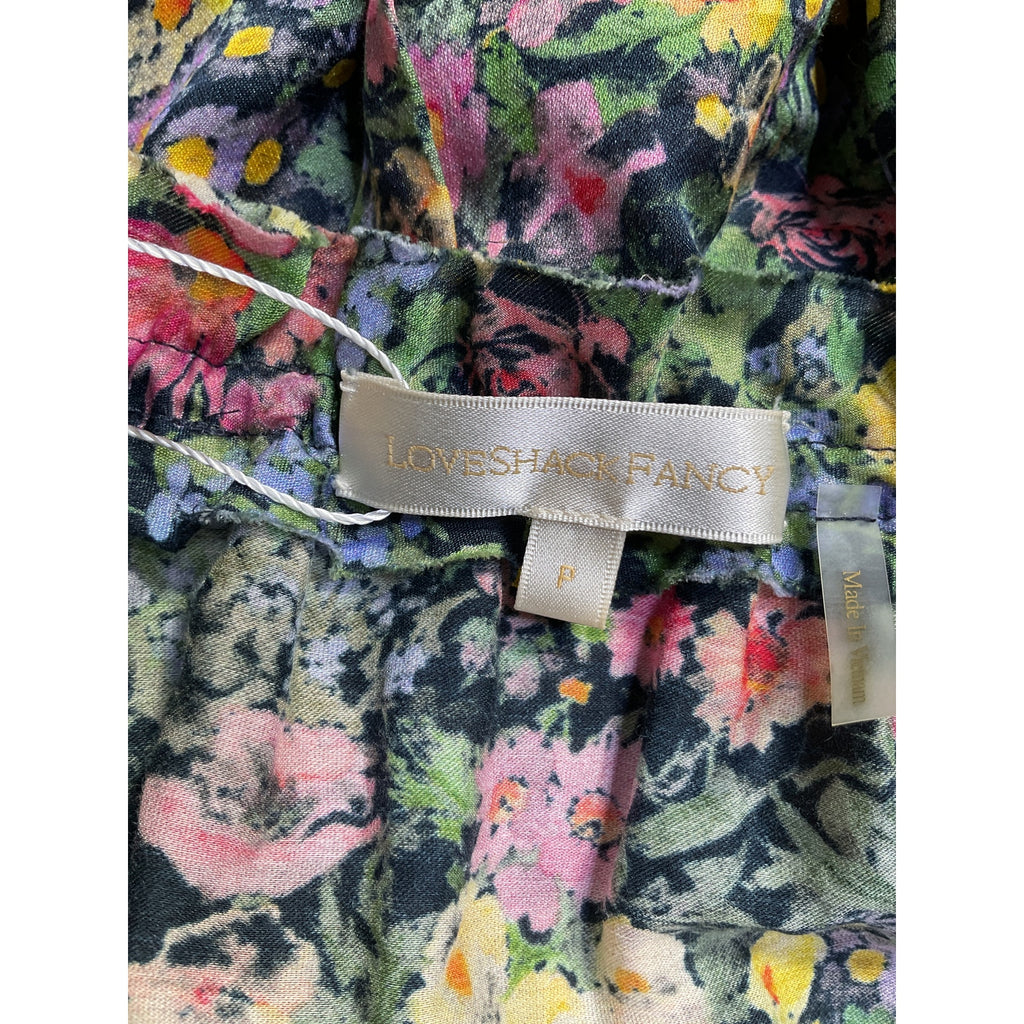 Loveshackfancy 'Popover' Green Cotton Dress Size P
