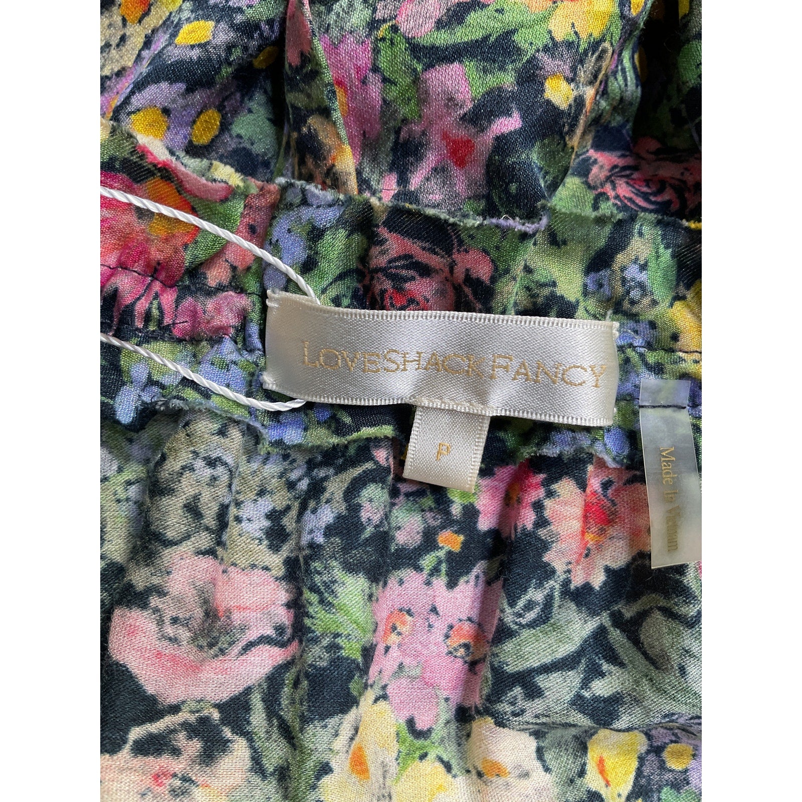 Loveshackfancy 'Popover' Green Cotton Dress Size P