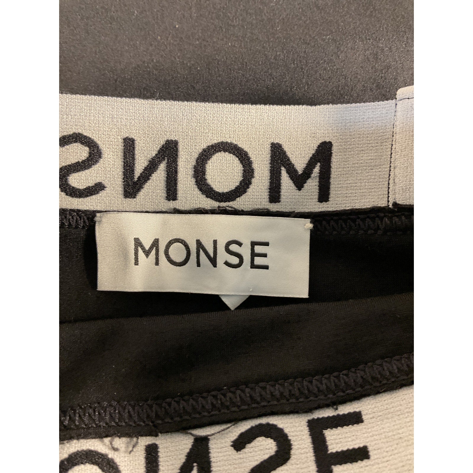 Monse 'Logo' Black Ponte Midi Dress Size XS