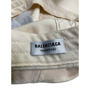 Balenciaga 'Logo' White Cotton Hat Size L