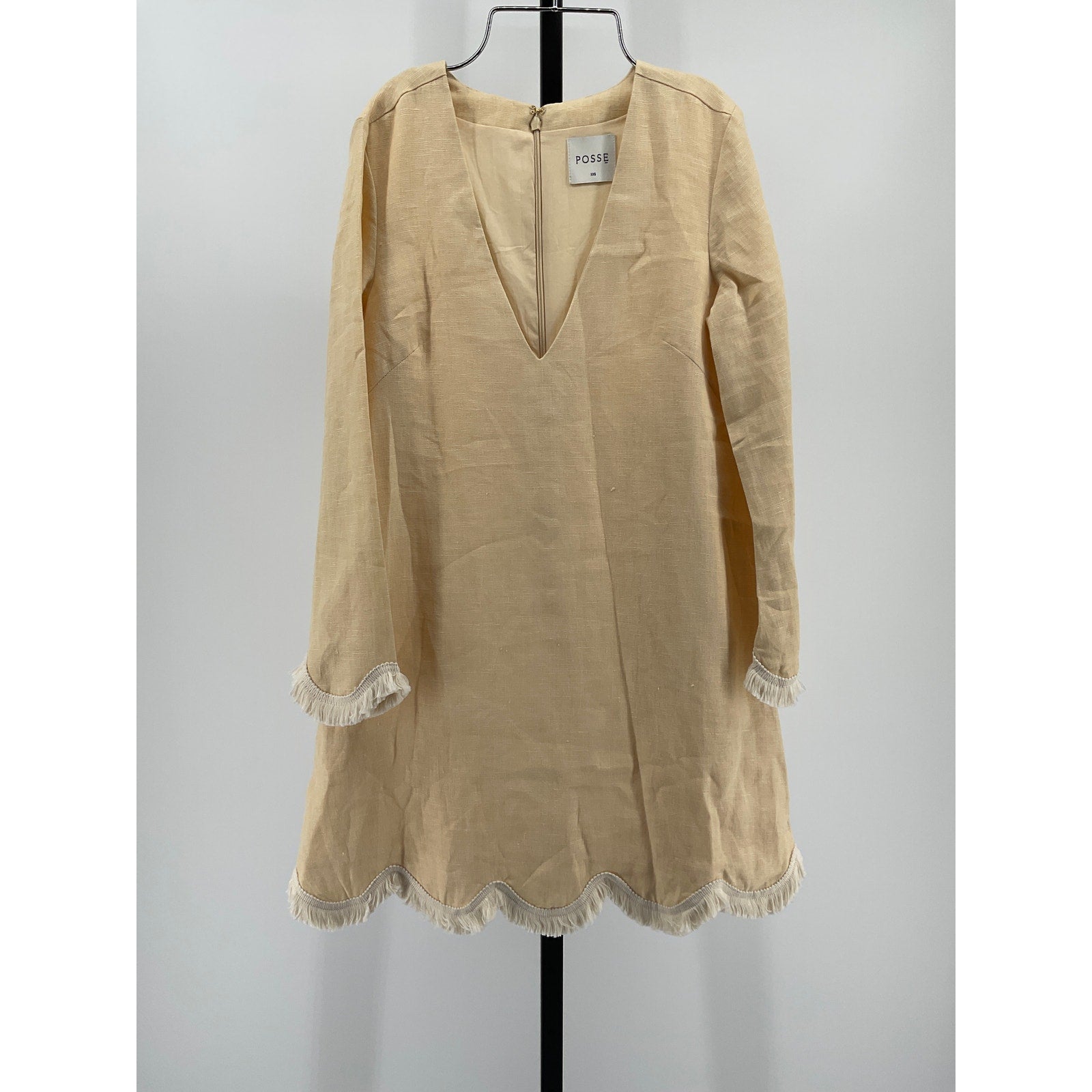 Posse 'Essie' Yellow Linen Kaftan Dress Size XXS