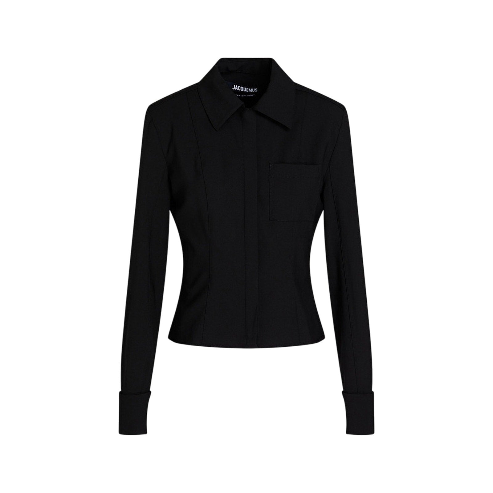 Jacquemus 'Pina' Black Wool Stretch Shirt Size 36