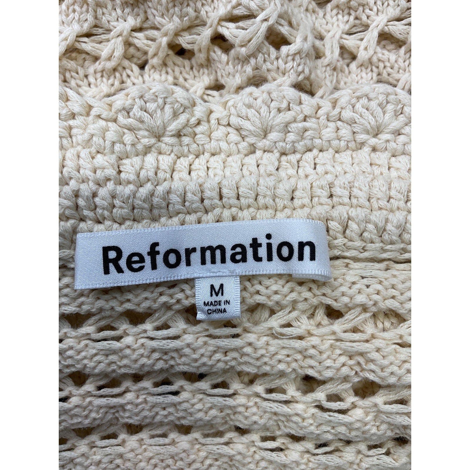 Reformation 'Clementine' White Cotton Skirt Size M