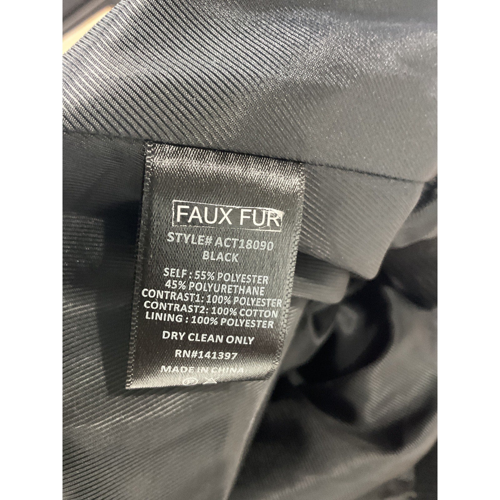 Astr The Label 'Trudy' Black Faux Leather Jacket Size S