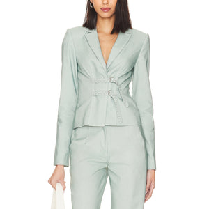 Tularosa 'Addison' Green Cotton Blazer Size M