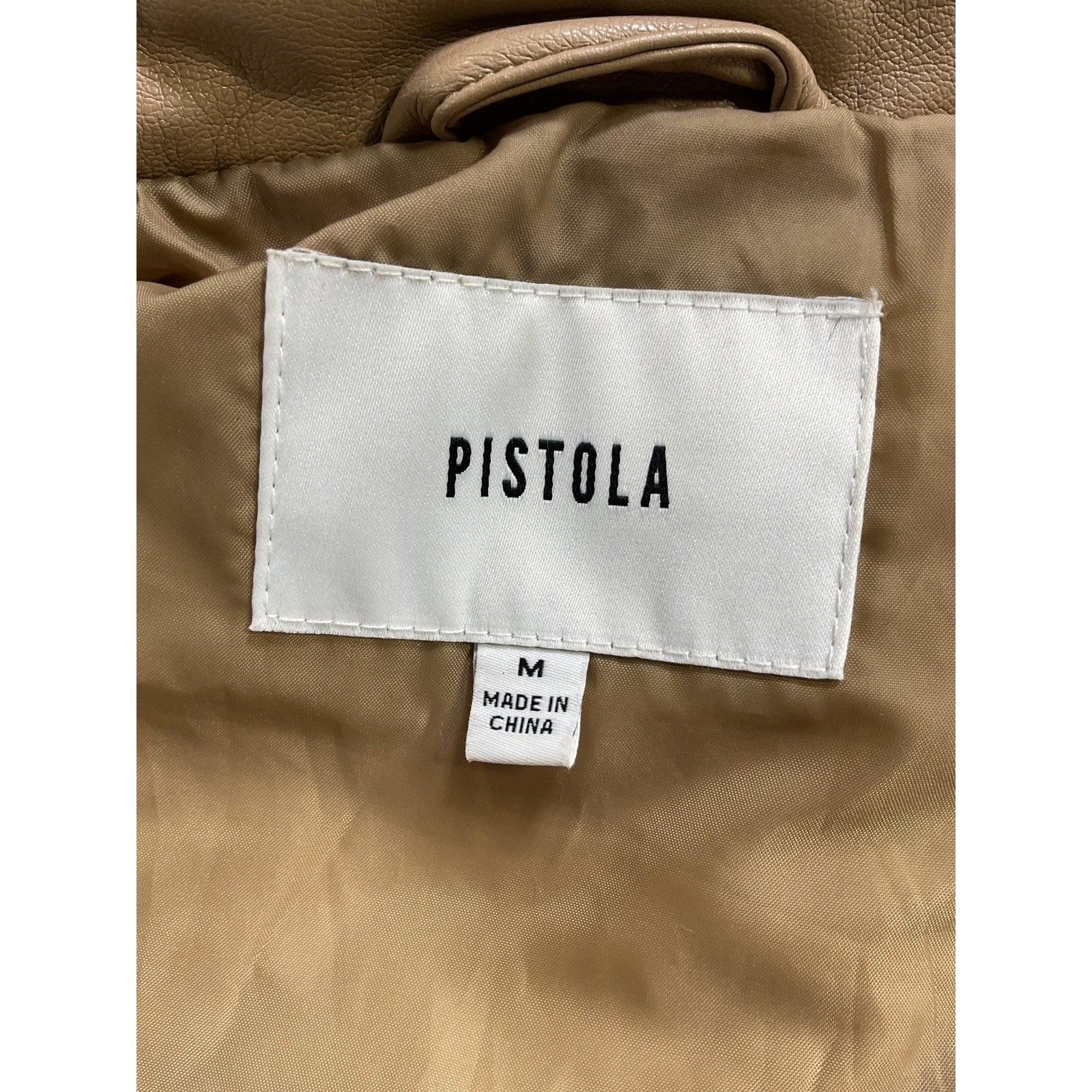 Pistola 'Candice' Beige Faux Fur Puffer Vest Size M