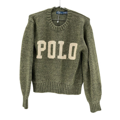 Polo Ralph Lauren Green Cotton Polo Pullover Sweater Size XS