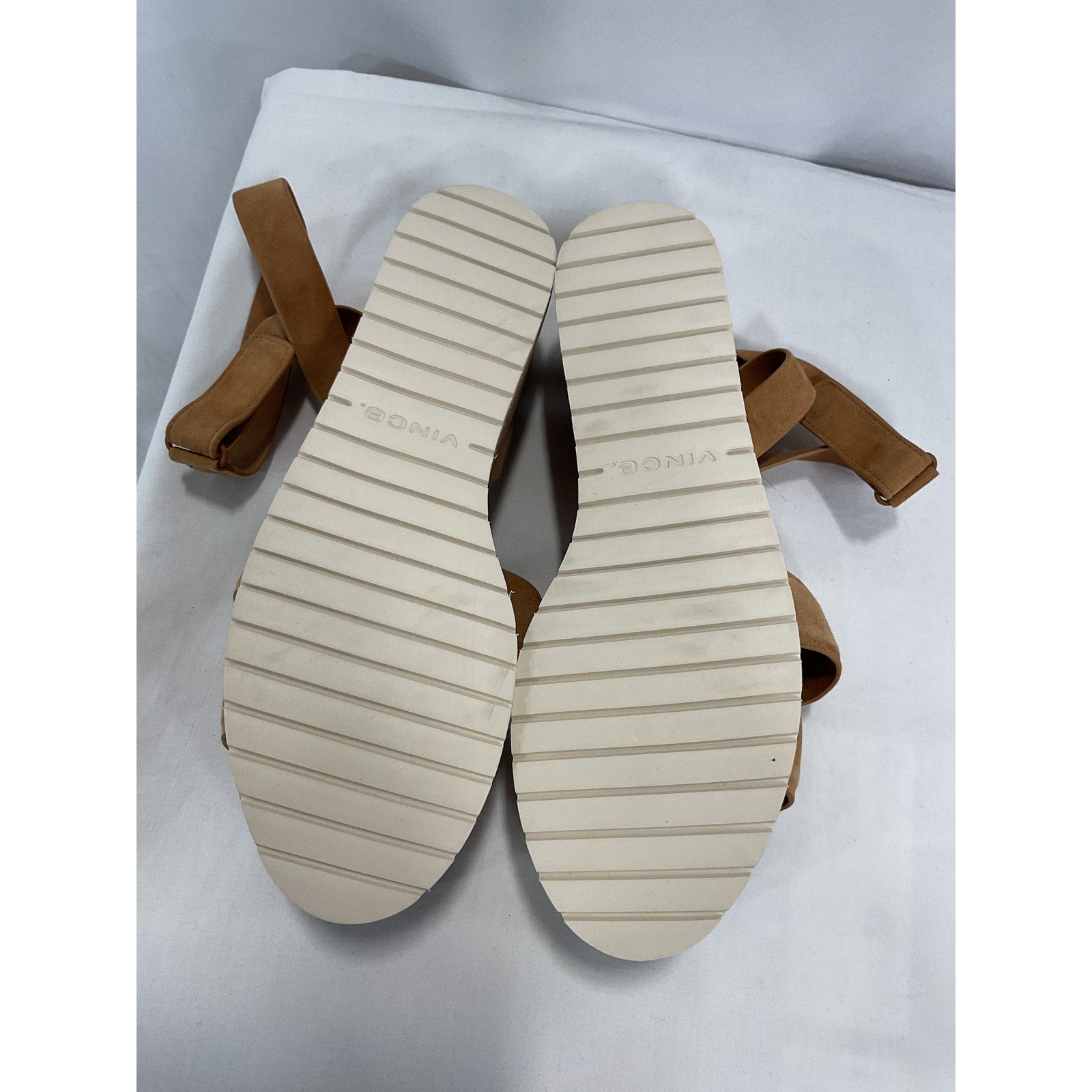 Vince 'Suede' Brown Jet Platform Sandal Size 7.5