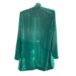 House Of Harlow 1960 Velvet Emerald Chloé Boyfriend Blazer Size S