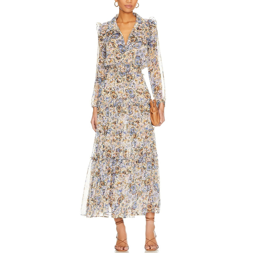 Misa Los Angeles 'Ahreana' Blue Polyester Dress Size XS