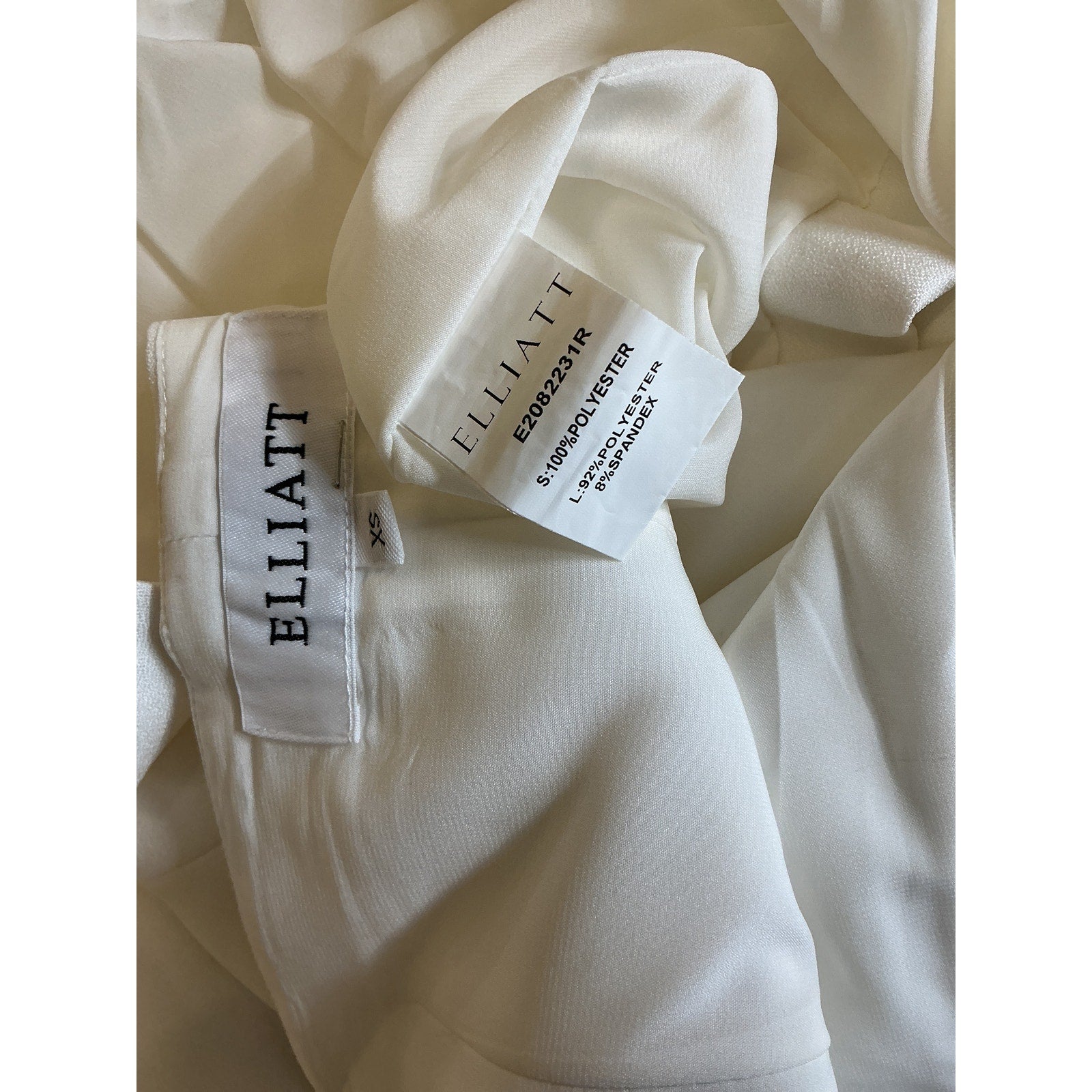 Elliatt 'Convergence' Cream Polyester Dress Size XS