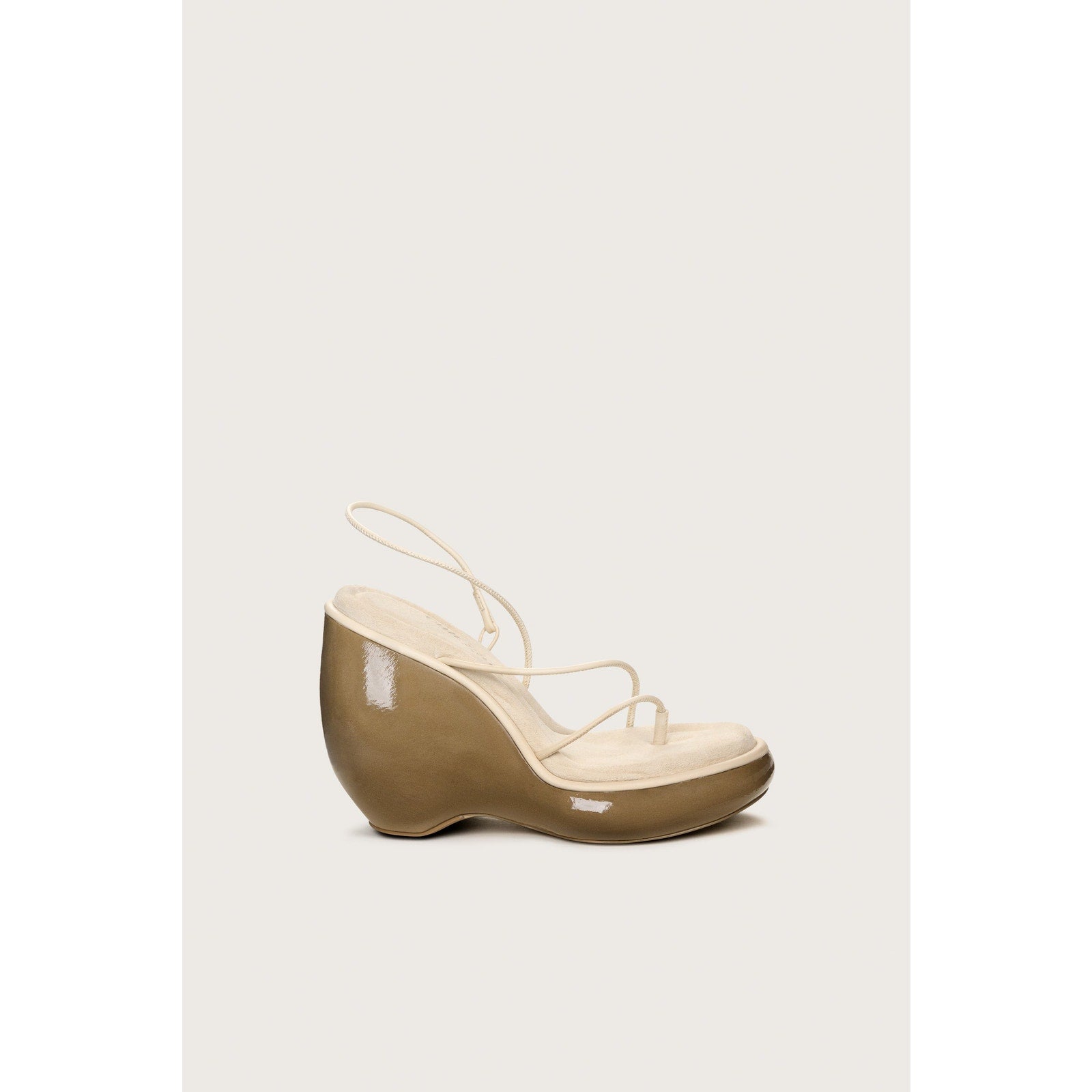 Cult Gaia 'Denali' Off White Leather Wedge Size 6