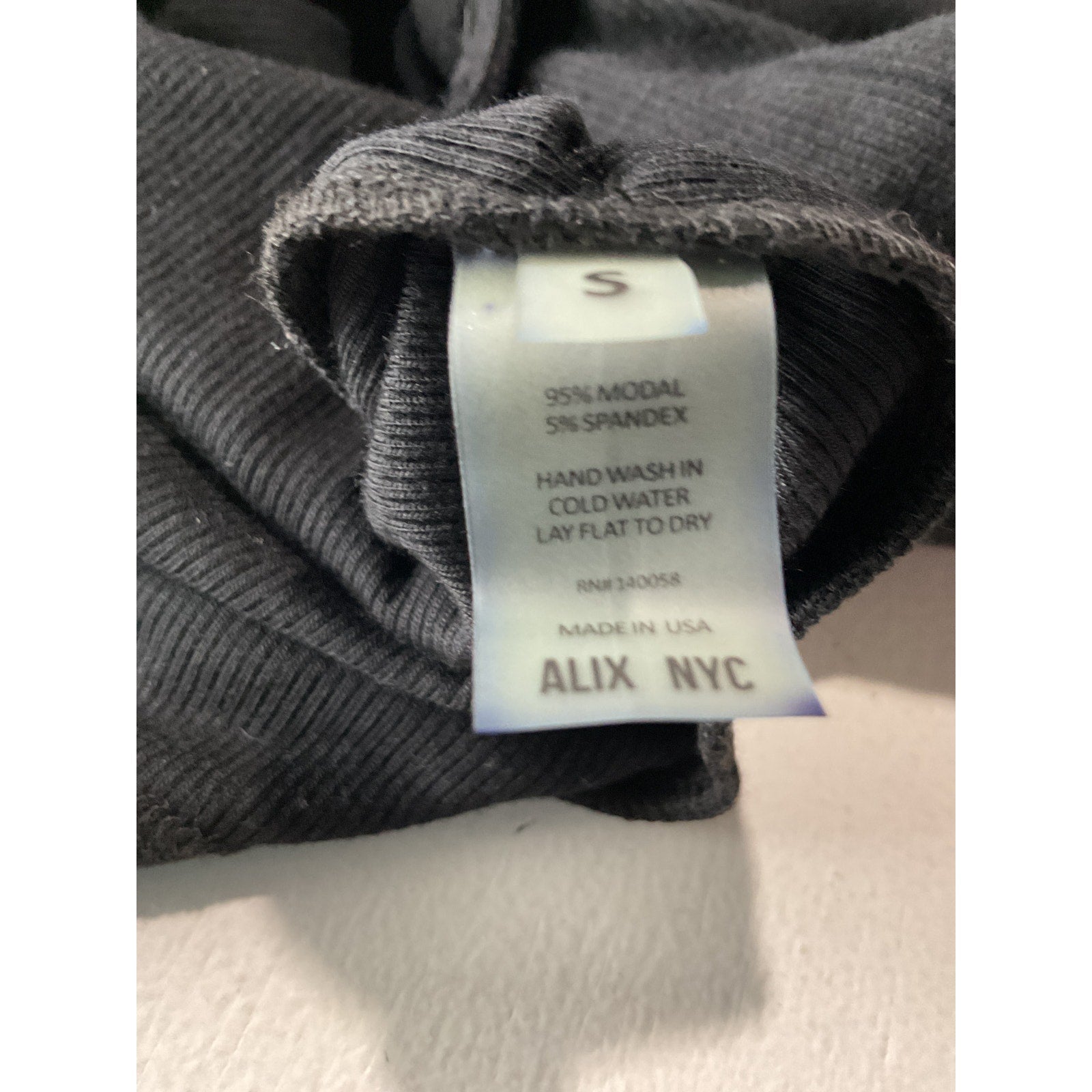 Alix Nyc 'Alcott' Black Elastane Dress Size S - NWT
