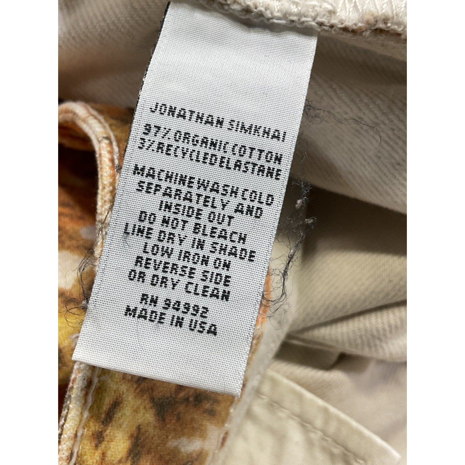 Simkhai 'Tj' Yellow High Rise Twill Pant Size 27