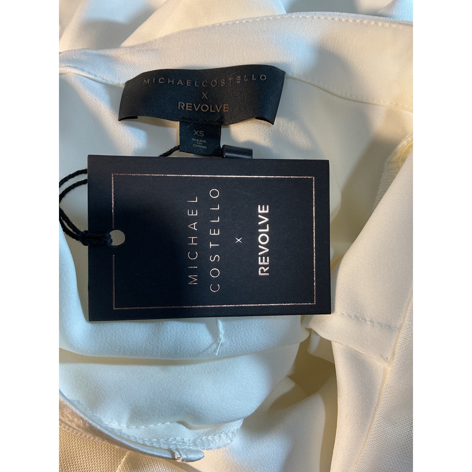 Michael Costello x Revolve 'Fena' White Mini Dress Size XS - NWT