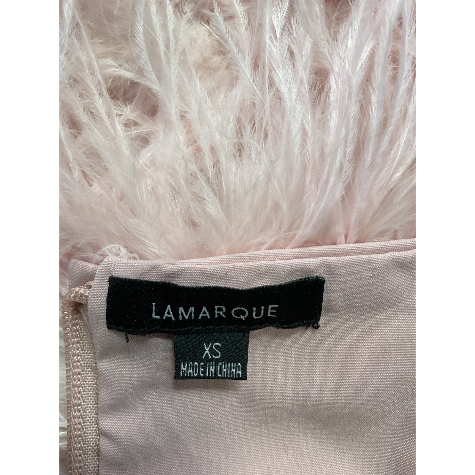 Lamarque 'Zaina' Pink Turkey Feathers Top Size XS