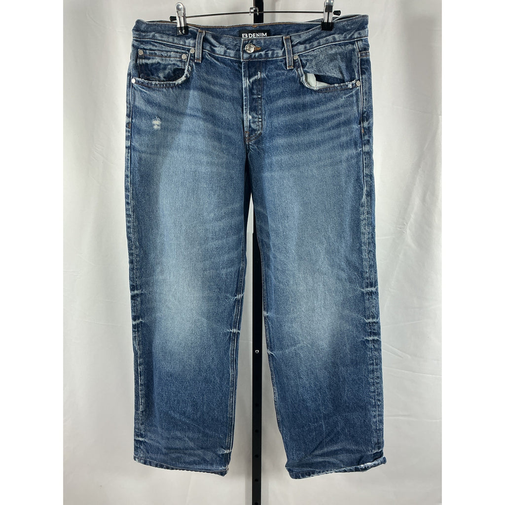 Eb Denim Low Rise 'Baggy' Blue Cotton Jean Size 28