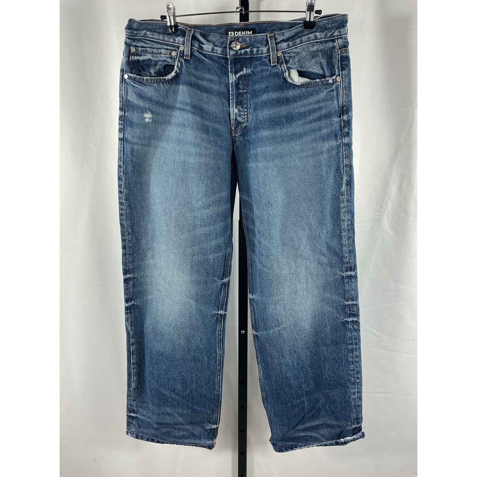Eb Denim Low Rise 'Baggy' Blue Cotton Jean Size 28