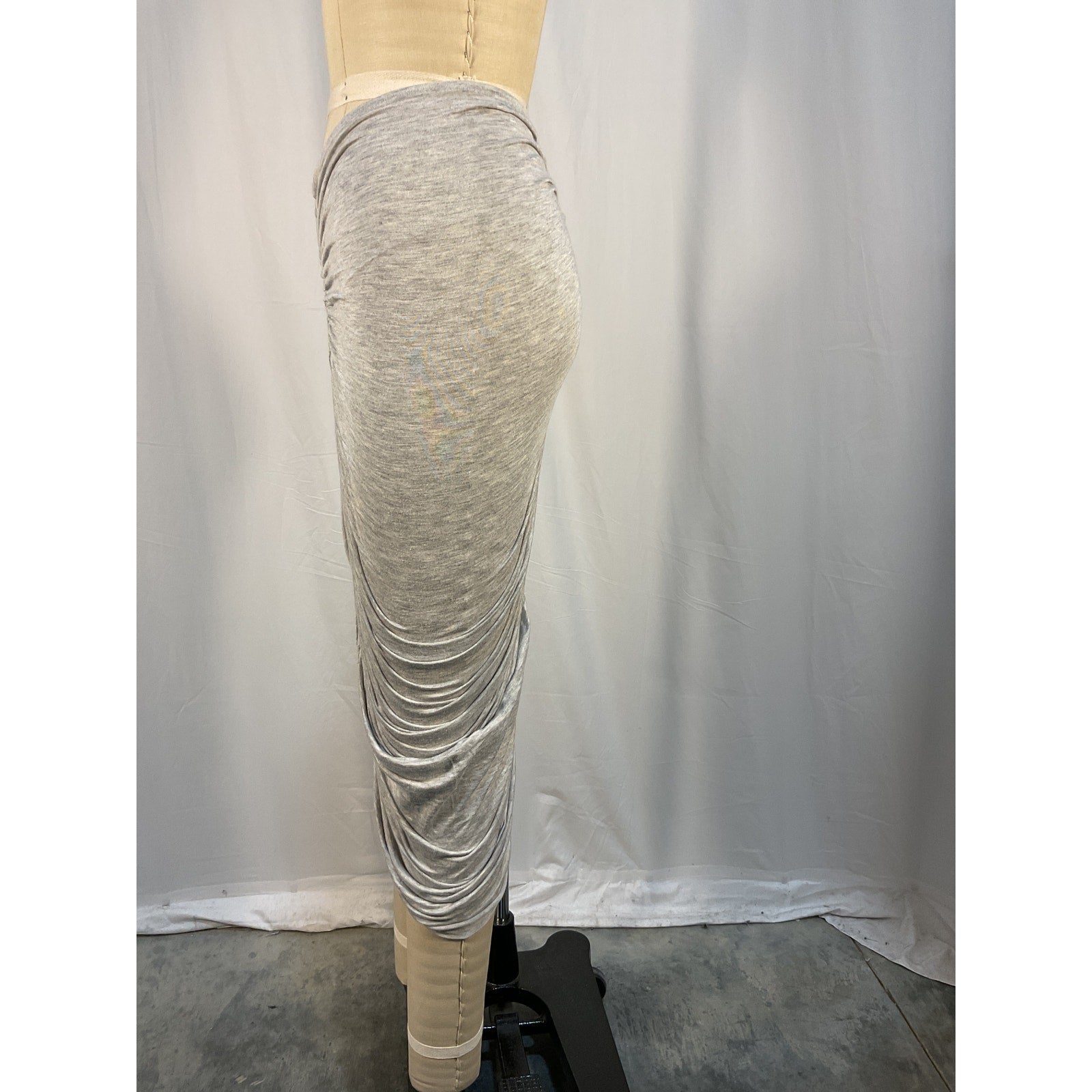 Norma Kamali 'Shirred' Gray Skirt Size XS