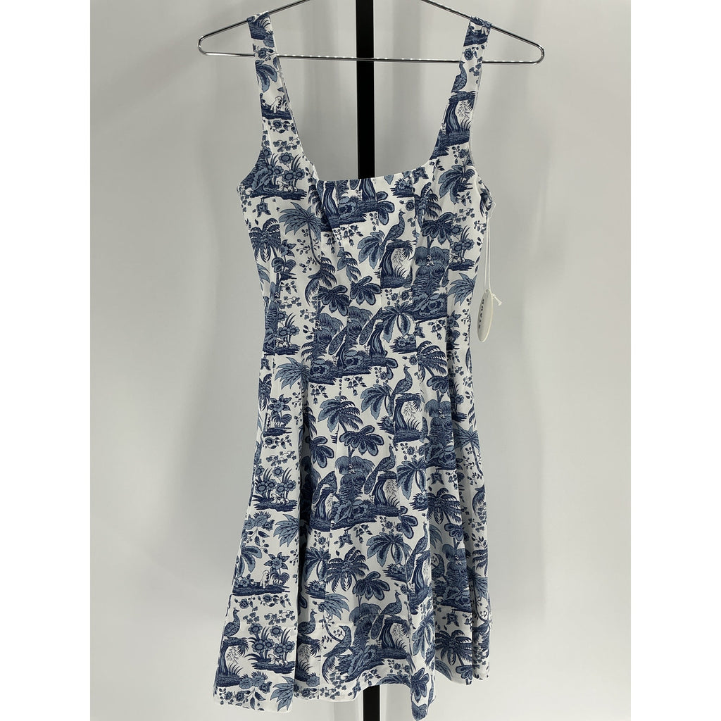 Staud Mini 'Wells' Blue Cotton Dress Size 00