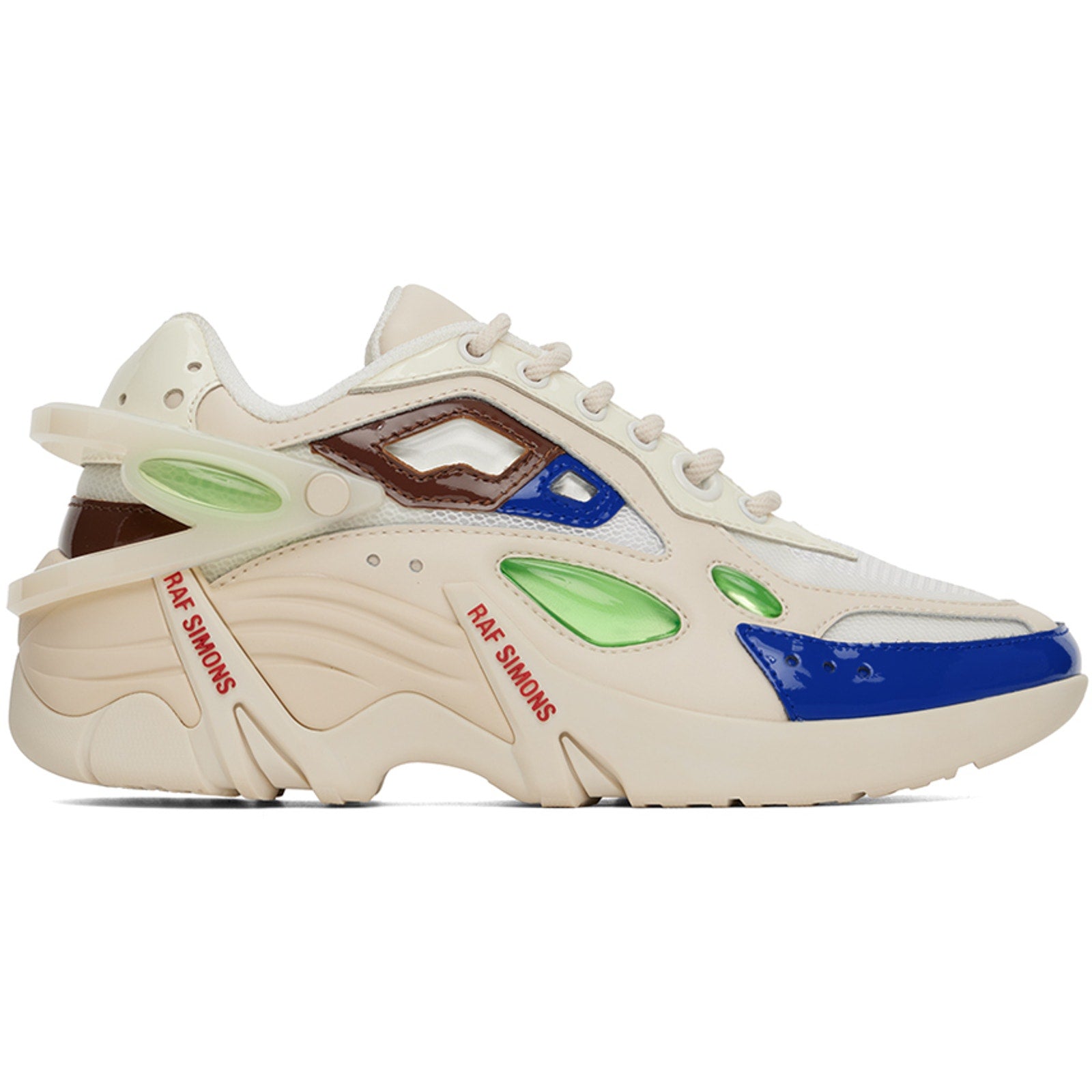 Raf Simons 'Cylon-21' White Leather Sneakers Size 6