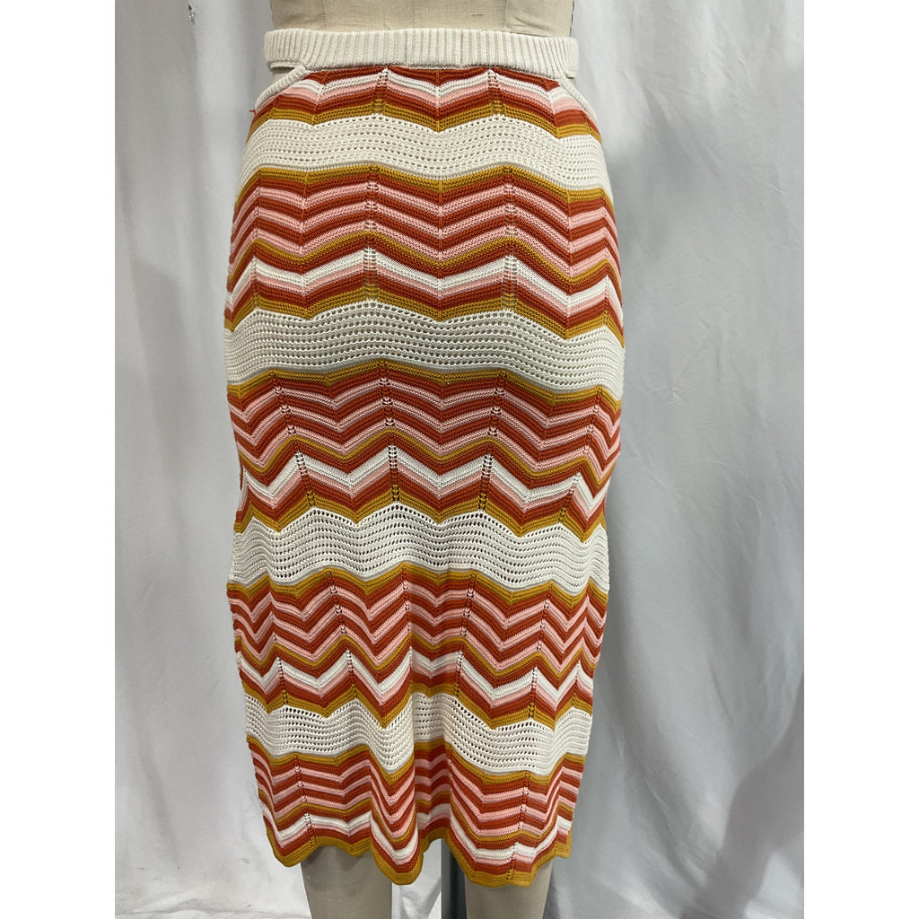 Mother 'The Cut-It-Out' Red Midi Skirt Size XS