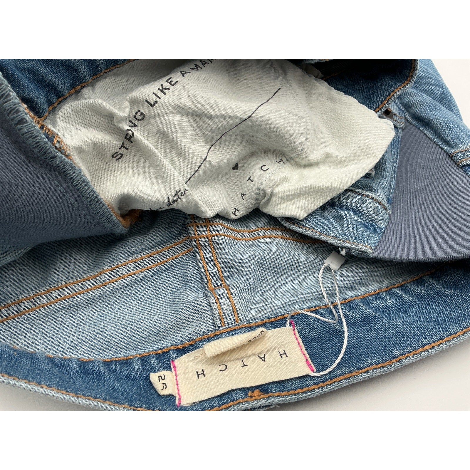 Hatch 'The Boyfriend' Blue Cotton Maternity Denim Jean Size 26
