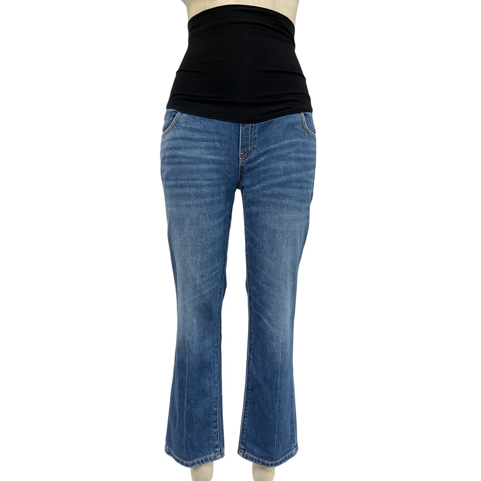 Hatch 'The Over' Blue The Bump Straight Maternity Jean Size 26