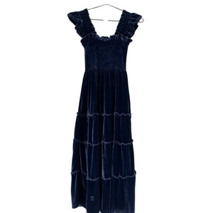 Hill House Home Velvet Blue Ellie Nap Dress Size XS