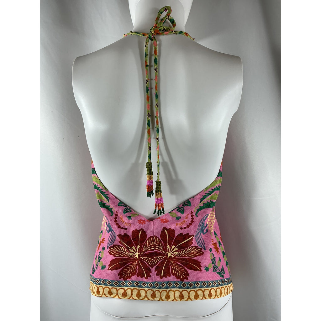Farm Rio Fruits Pink Viscose Queen Scarf Size XS