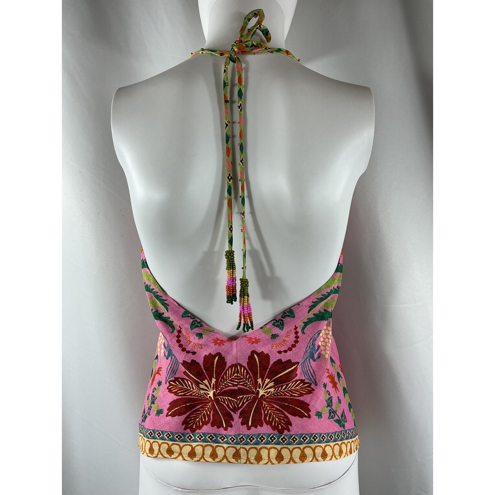Farm Rio Fruits Pink Viscose Queen Scarf Size XS