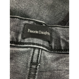 Favorite Daughter 'Valentina' Black Super High Rise Tower Denim Jean Size 26
