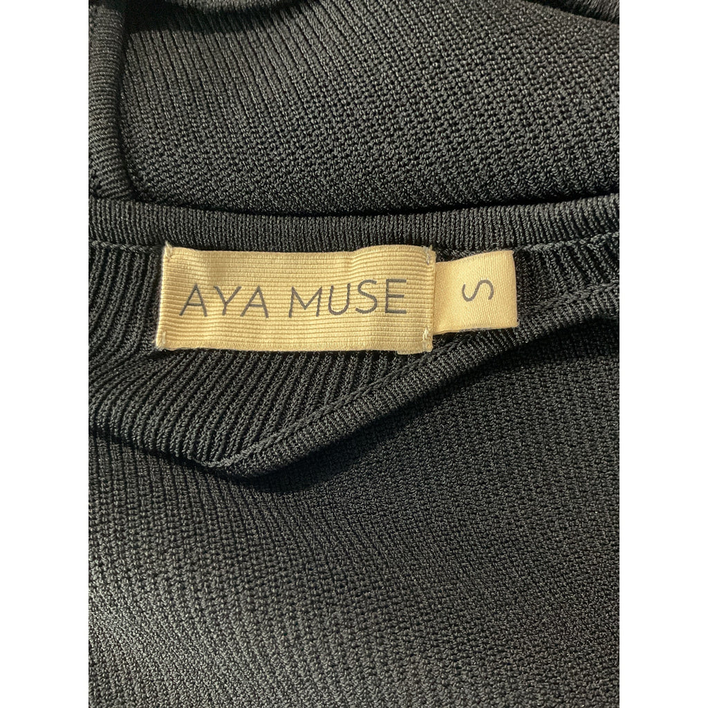 Aya Muse 'Alder' Black Viscose Dress Size S