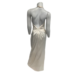 Michael Costello Sleek Ivory Marissa Gown Size S