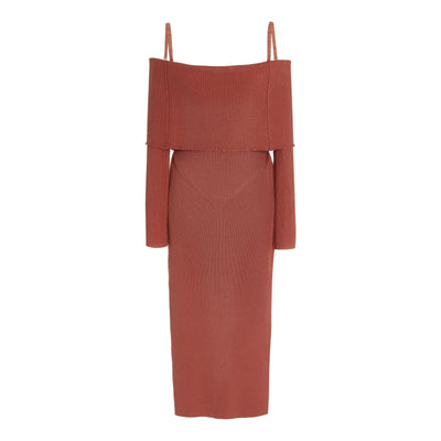 Anna October Elegant Terracotta Vika Midi Dress Size M NWT