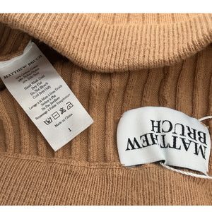 Matthew Bruch Cozy Tan Rib Knit Hot Short Bottoms Size 1