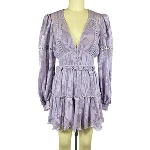 Hemant And Nandita Lace Lavender Nysa Dress Size XS NWT