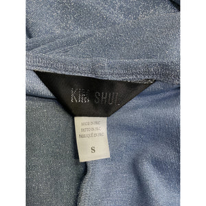 Kim Shui Glitter Blue Rayon Wrap Jumpsuit Size S