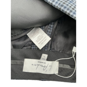 L'Academie Tailored Blue High Waist Plaid Trousers Size XS